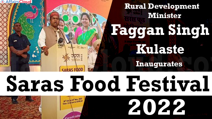 Rural Development Minister Faggan Singh Kulaste Inaugurates Saras Food Festival 2022