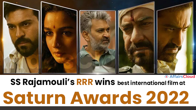 SS Rajamouli’s RRR wins best international film at Saturn Awards 2022