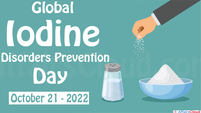global iodine deficiency disorders prevention day - october 21 2022