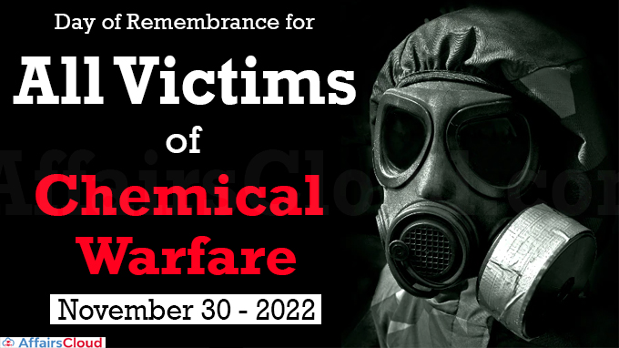 Day of Remembrance for All Victims of Chemical Warfare - November 30 2022
