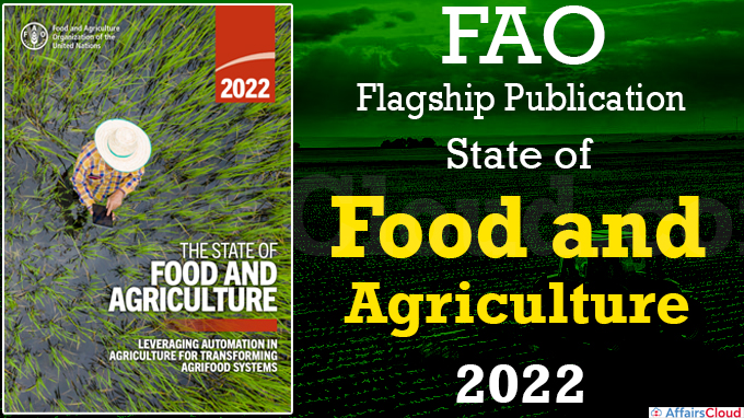 FAO Flagship Publication State of Food and Agriculture 2022