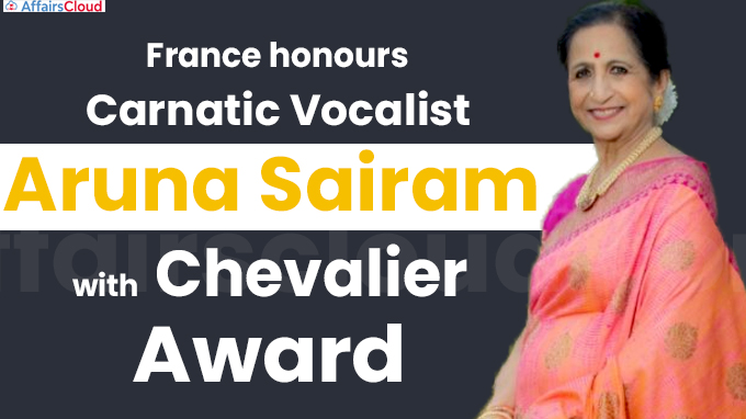 France honours carnatic vocalist Aruna Sairam with Chevalier Award