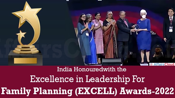 India wins Excellence in Leadership in Family Planning (EXCELL) Awards-2022