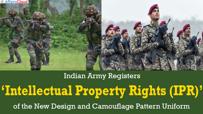 Indian Army Registers ‘Intellectual Property Rights (IPR)’