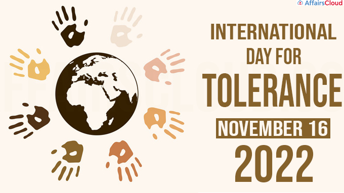 International Day for Tolerance - November 16 2022