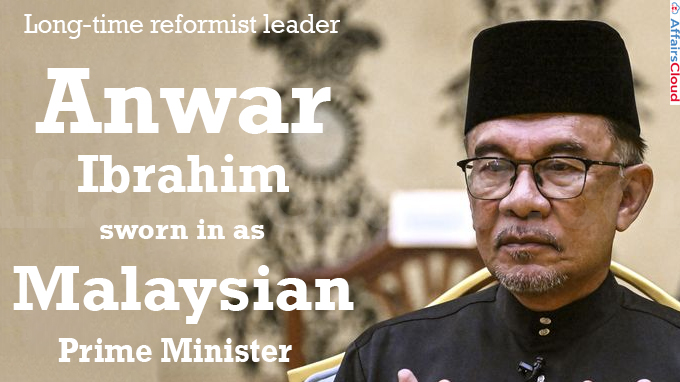 Long-time reformist leader Anwar Ibrahim sworn in as Malaysian PM