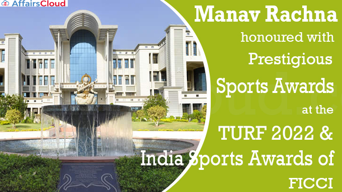 Manav Rachna honoured with Prestigious Sports Awards