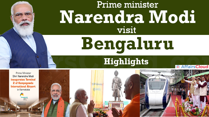 PM Modi visit to Bengaluru Highlights