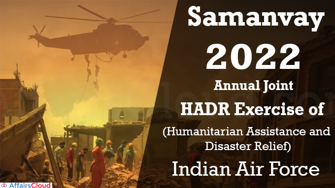 Samanvay 2022 Annual Joint HADR exercise of Indian Air Force