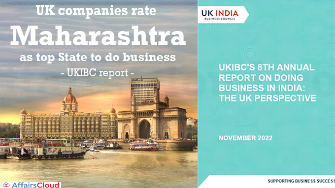 UK companies rate Maharashtra as top State to do business