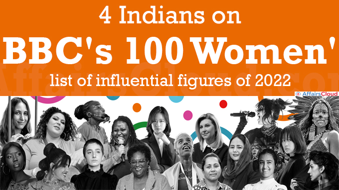 4 Indians on BBC's 100 Women' list of influential figures of 2022