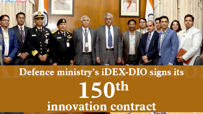 Defence ministry’s iDEX-DIO signs its 150th innovation contract