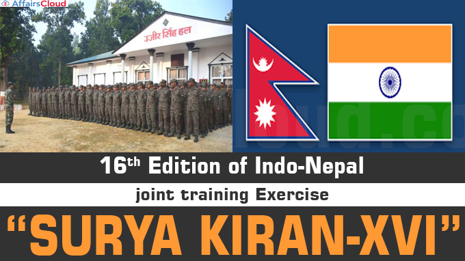 India, Nepal begin joint military training exercise Surya Kiran XVI