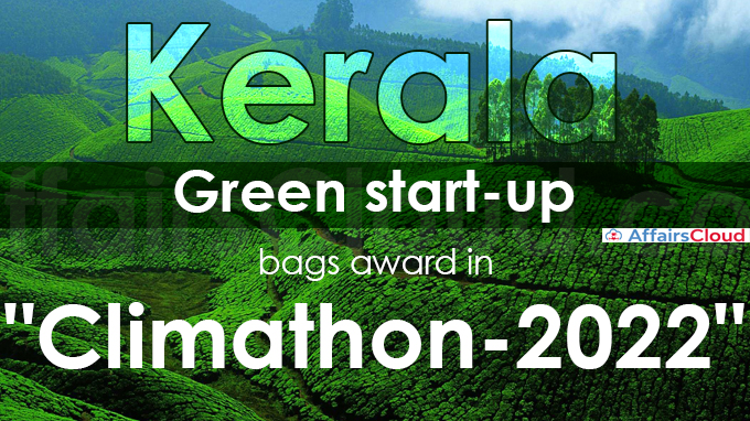 Kerala green start-up bags award in Climathon-2022