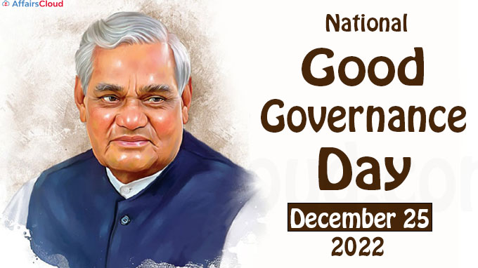 National Good Governance Day - December 25 2022
