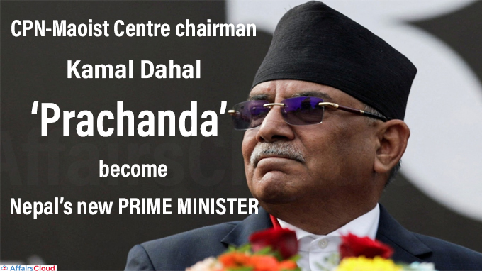 Pushpa Kamal Dahal ‘Prachanda’ becomes Nepal’s new PM