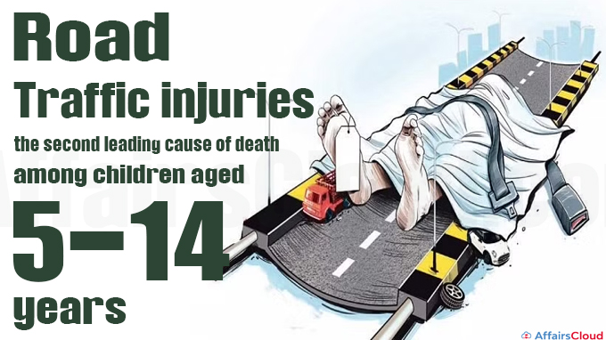 Road traffic injuries the second leading cause of death among children aged 5-14 years
