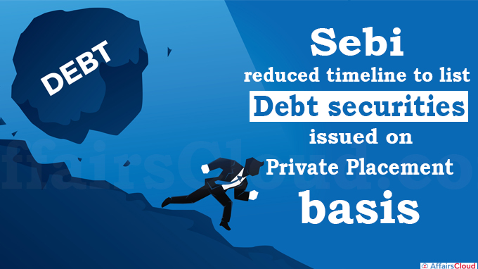 Sebi reduced timeline to list debt securities issued on private placement basis