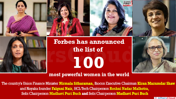 Sitharaman, Madhabi, among 6 Indians on Forbes' list of world's most powerful women