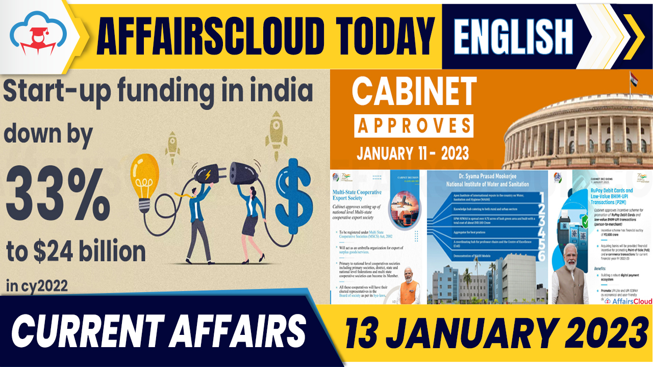 Current Affairs 13 January 2023