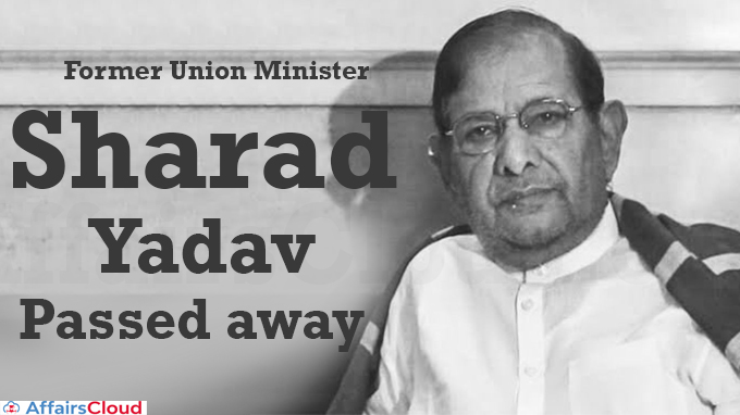 Former Union Minister Sharad Yadav passes away