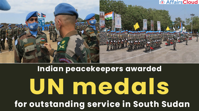 Indian peacekeepers awarded UN medals
