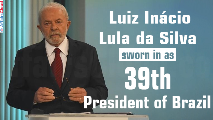Luiz Inácio Lula da Silva sworn in as 39th president of Brazil
