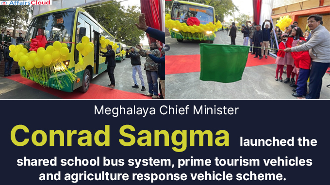 Meghalaya CM launches shared school bus system