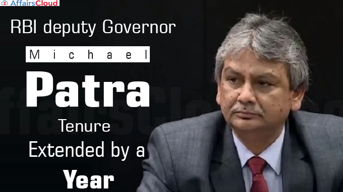 RBI deputy governor Patra's tenure extended by a year