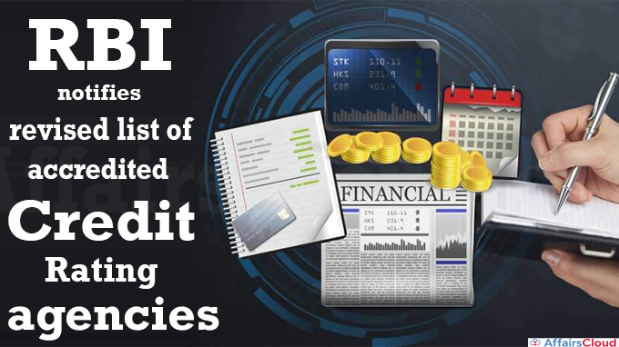 RBI notifies revised list of accredited credit rating agencies