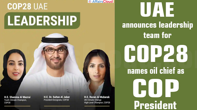 UAE announces leadership team for COP28