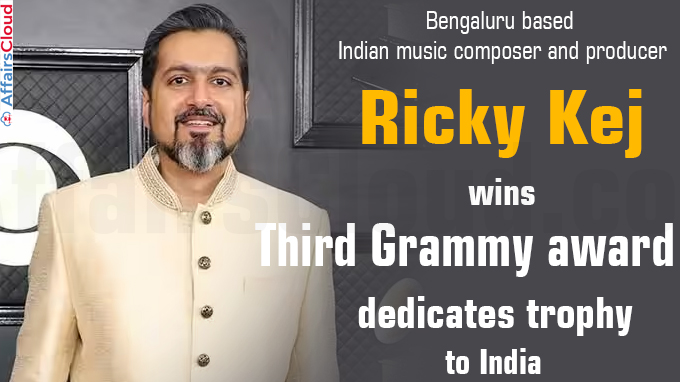Bengaluru based Ricky Kej wins third Grammy award
