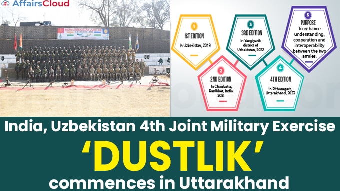 India, Uzbekistan 4th Joint Military Exercise ‘DUSTLIK 2023