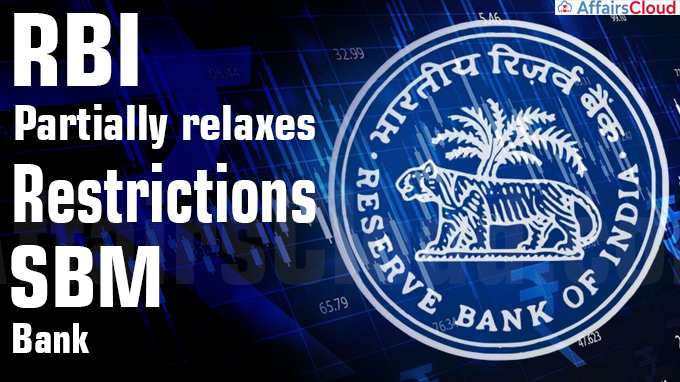 RBI partially relaxes restrictions on SBM Bank