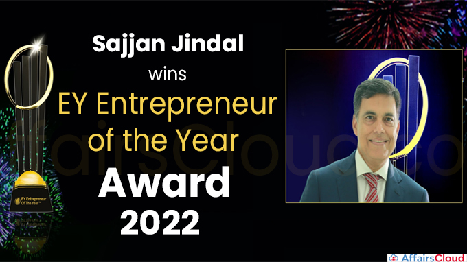 Sajjan Jindal wins EY Entrepreneur of the Year Award 2022