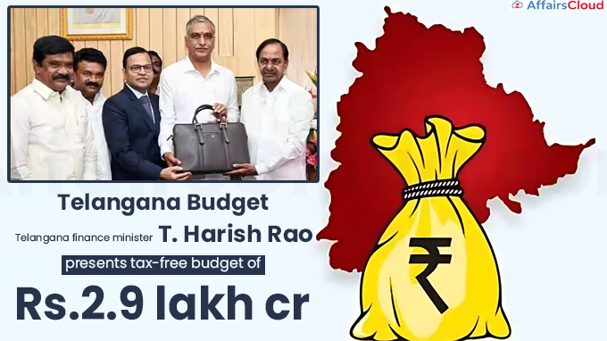 Telangana Budget Harish Rao presents tax-free budget of Rs.2.9 lakh crore