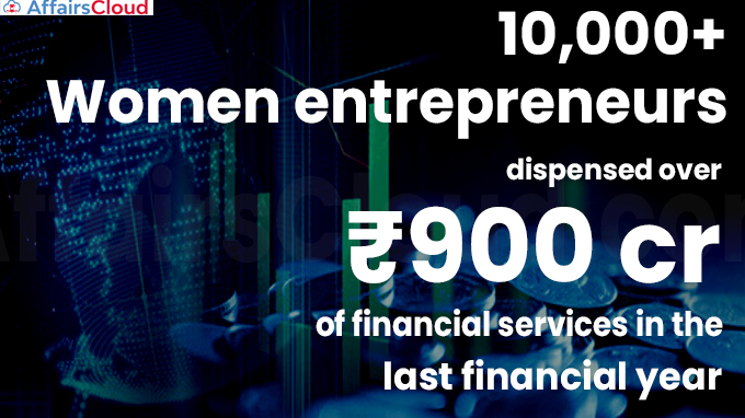 10,000+ women entrepreneurs dispensed over ₹900 crores