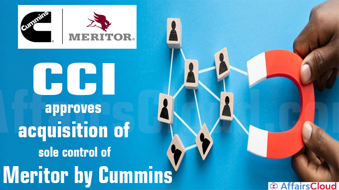 CCI approves acquisition of sole control of Meritor by Cummins