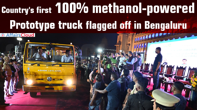 Country's first 100% methanol-powered prototype truck flagged off in Bengaluru