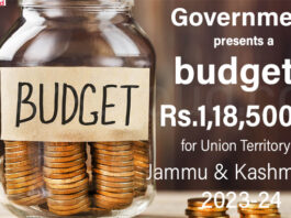 Government presents a budget of Rs.1,18,500 crores
