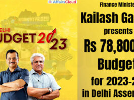 Kailash Gahlot presents Rs 78,800-cr Budget for 2023-24 in Delhi Assembly