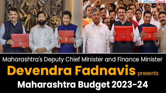 Maharashtra's Deputy Chief Minister and Finance Minister Devendra Fadnavis presents Maharashtra Budget 2023-24