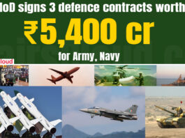MoD signs 3 defence contracts worth ₹5,400 cr for Army, Navy