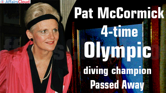 Pat McCormick, 4-time Olympic diving champion, dies at 92