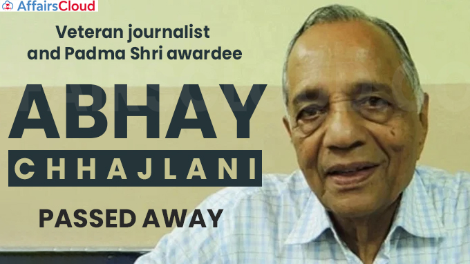 Veteran journalist and Padma Shri awardee Abhay Chhajlani passes away
