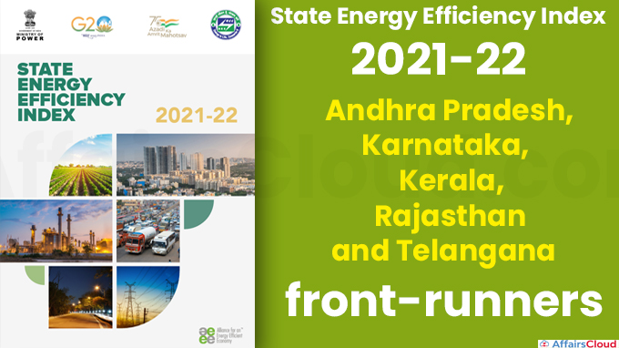 Andhra Pradesh, Karnataka, Kerala, Rajasthan and Telangana, front-runners in State Energy Efficiency Index 2021-22