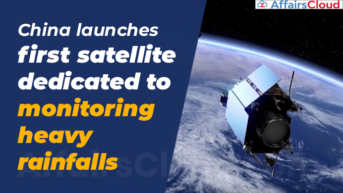 China launches first satellite dedicated