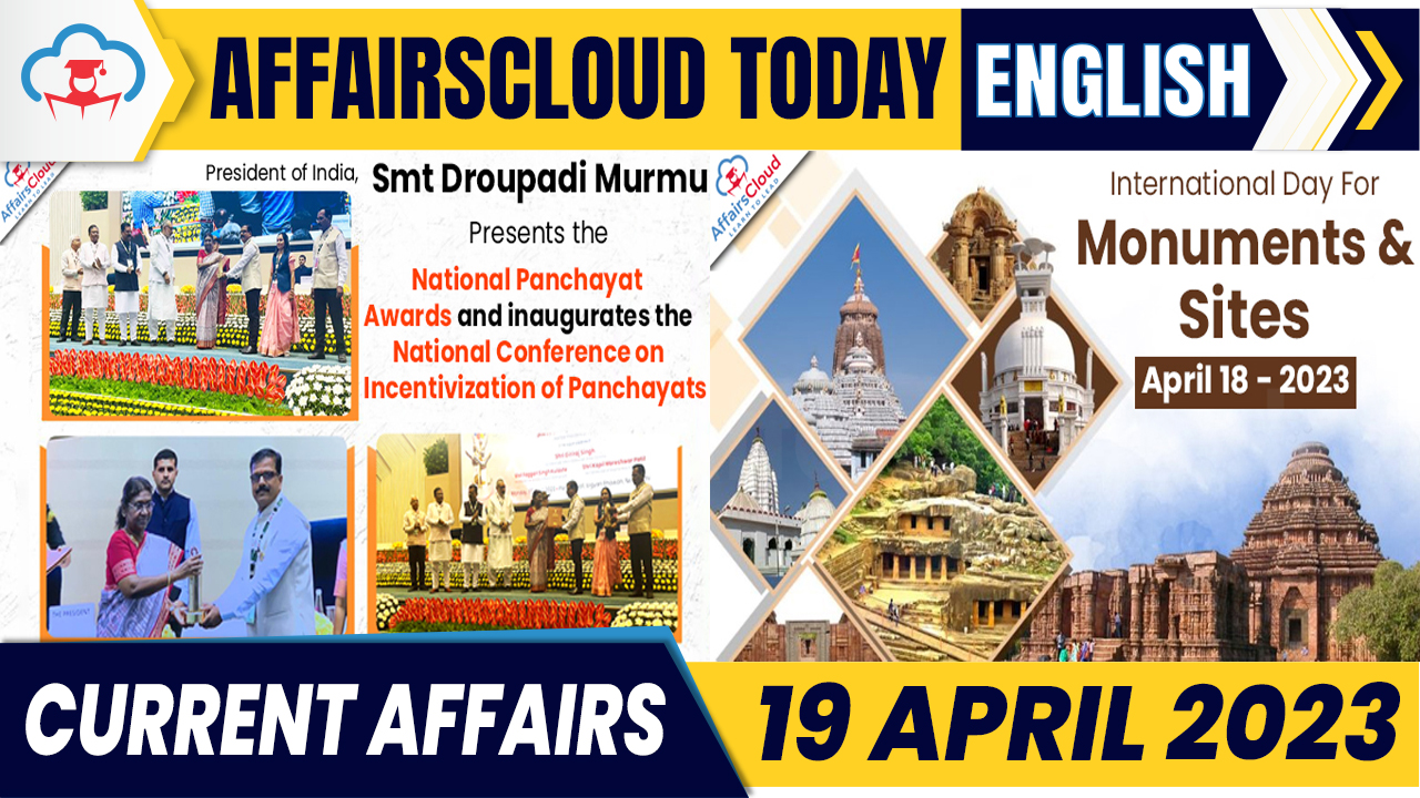 Current Affairs 19 April 2023 English Current Affairs 19 April 2023 English