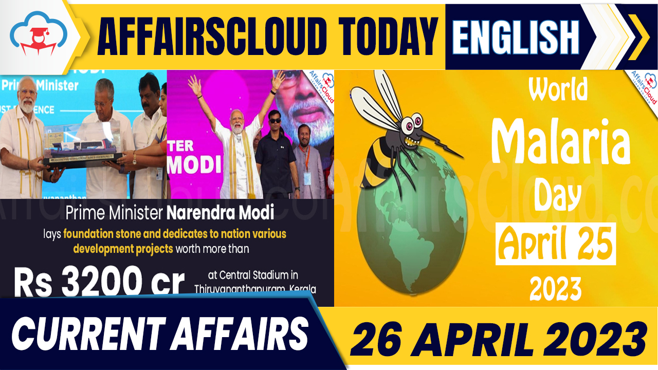 Current Affairs 26 April 2023 English Current Affairs 26 April 2023 English