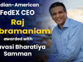 Indian-American FedEX CEO Raj Subramaniam awarded with Pravasi Bharatiya Samman